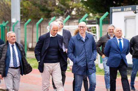 Visità del presidente del Coni Giovanni Malagò a Gualdo Tadino - stadio Luzi