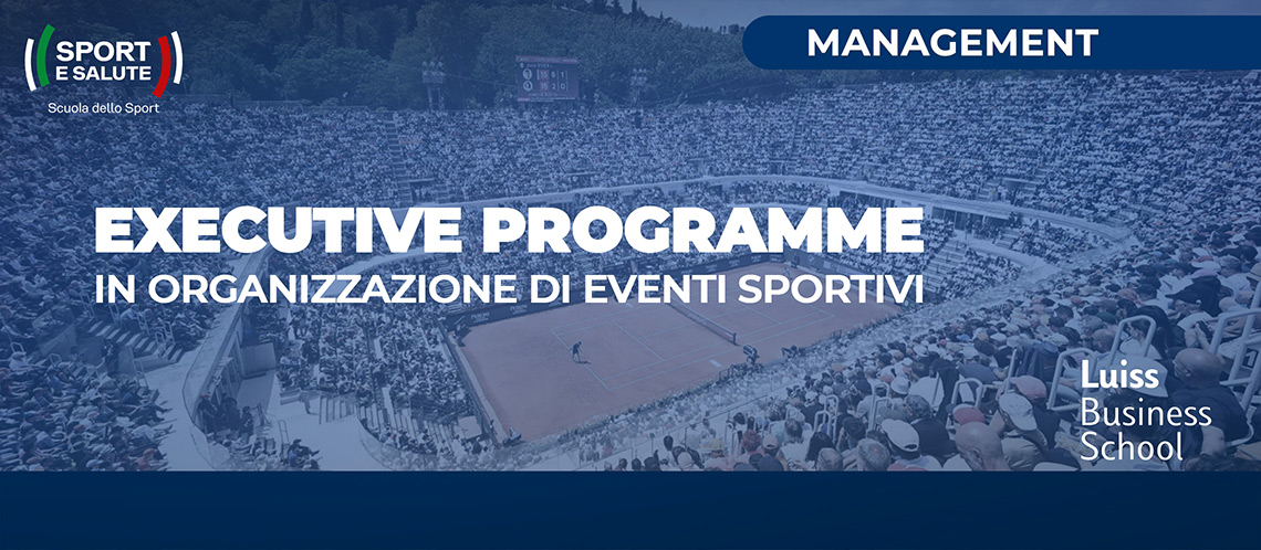 Banner Executive course - Organizzazione eventi sportivi 2026